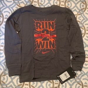 Nike Charcoal Long Sleeve with Red Graphic